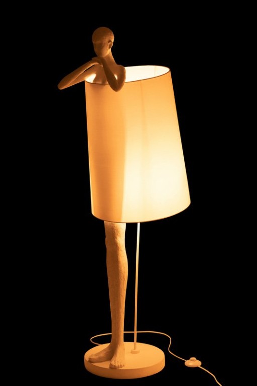 J-Line lamp Man - polyresin - white