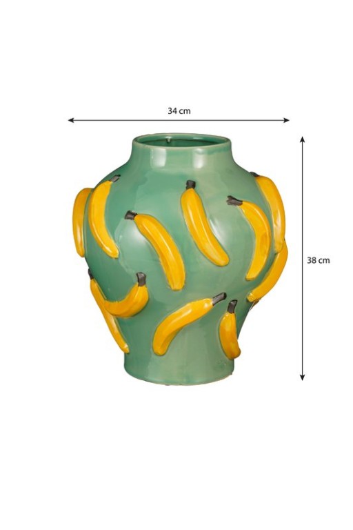 Mosa Vase - H38 x Ø34 cm - Ceramics - Light green