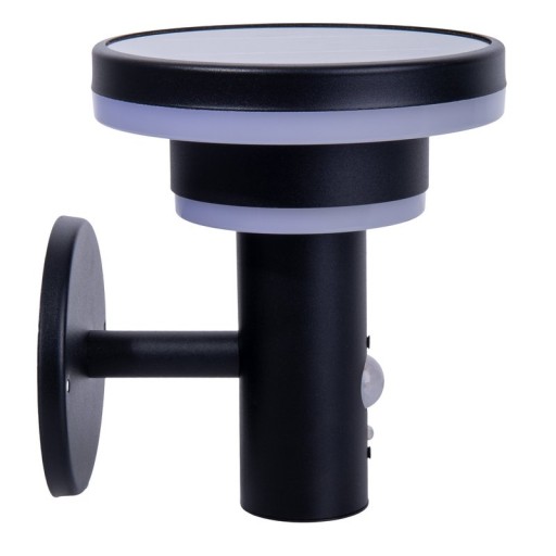 LED Solar Außenwandleuchte "NORA" , für Außen, Wandleuchte - Metall und Kunststoff in Schwarz, mit integrierter LED