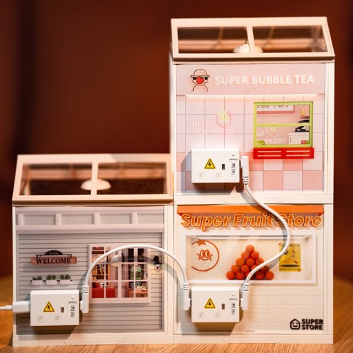 DIY Huisje Super Creator Cozy Living Lounge, Robotime, DW007, 16,3x16,3x15,2cm