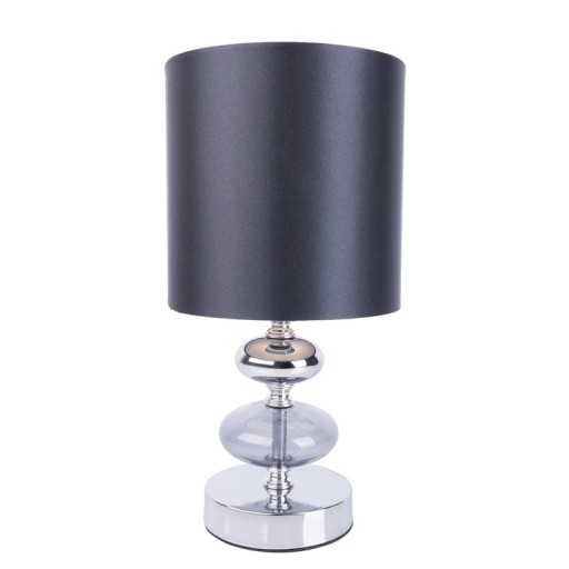 Fabric, table lamp "Mali", table lamp, textile in black, with E14 socket, for dining room, living room, hallway or office, table lamp for living room or dining room, bedside lamp 28.5 cm high