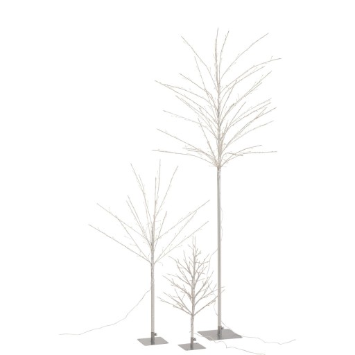 J-Line Kale Boom+Led Metaal Zilver Large