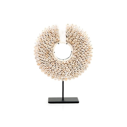 De Papoea Shell Disc on Stand - White - S