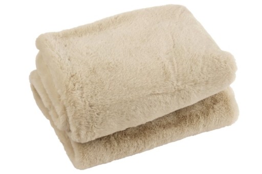 J-Line Plaid Cutie - Polyester - 180x130 cm - Light gray