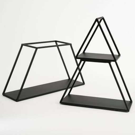 Decoratie Etagère Boom - 3 laags - L50 x B14 x H71 cm - Metaal - Zwart