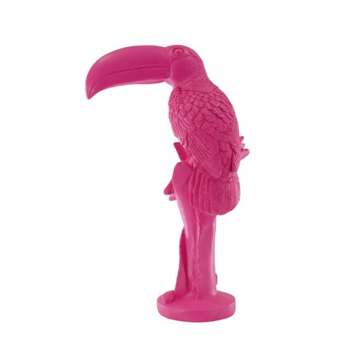Ornament - Toucan - Polyresin - Pink - 18x9,5x29,5cm