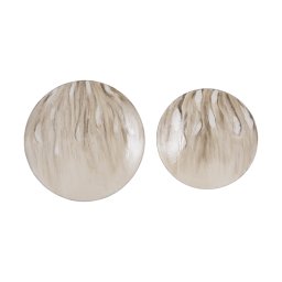 Maran Beige Shiny Iron Wall Panel Round S