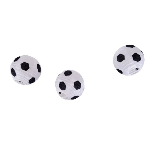 LED solar light chain Textile 20 "Football", for outside, light chain-metal, plastic and textile in black, with integrated LED