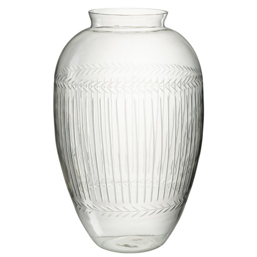 J-Line vaas Massif - glas - transparant - 61 cm hoog