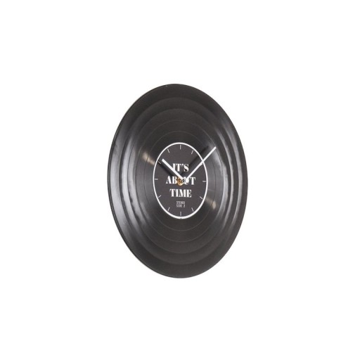 Wall Clock - LP 'About Time' - Polystyrene - Black- 29x4x29