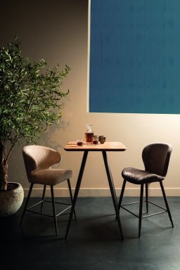 Fieron Natural Wooden Bar Table Square