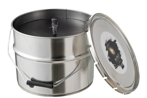J -Line Buitenkaars paint pot Ikoko - Metal/Washing - Black - Large - 135U
