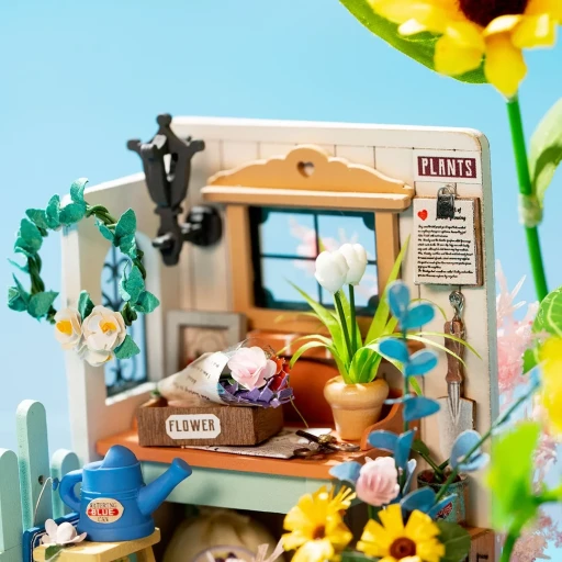 Robotime, DIY Huisje Dreaming Terrace Garden, DS030, 9x9x9,6cm