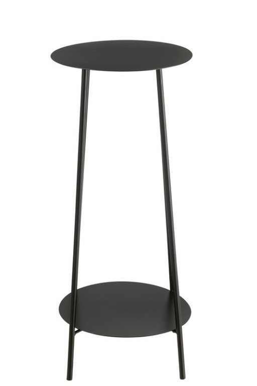 J-Line Flower Stand Two Metal Black