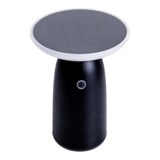 LED Solarleuchte "Ada" schwarz für Außen, LED Tischlampe aus Metall und Kunststoff 22,5 x 16 cm