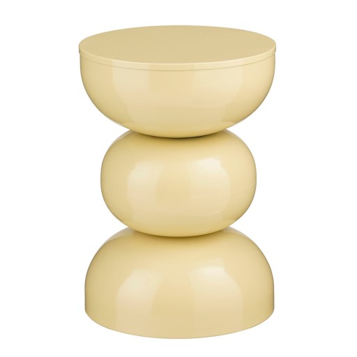 Luna Bijzettafel - H46 x Ø32 cm - IJzer - Beige