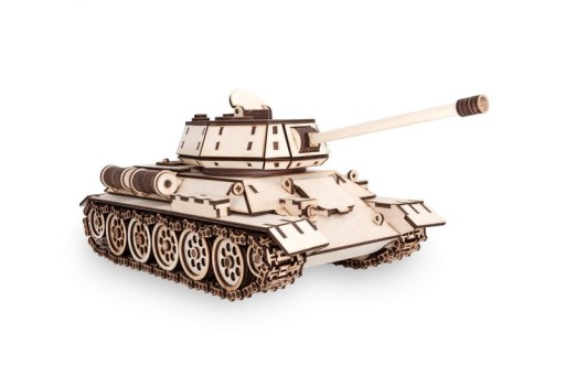 Eco-Wood-Art 3D Mechanical Puzzle Tank T-34, 051, 49.2x20.5x19cm