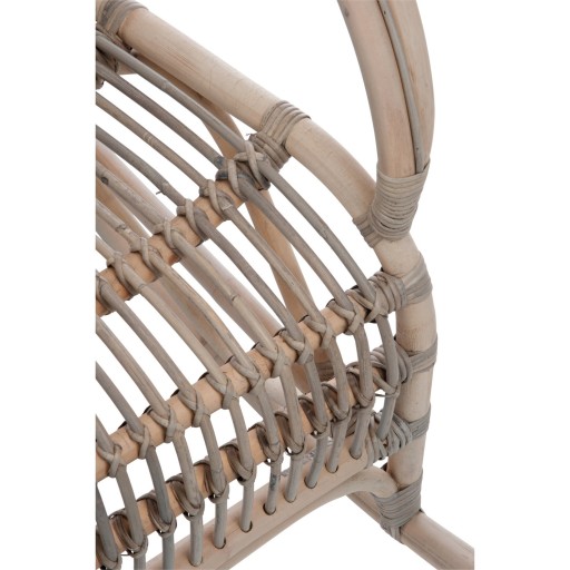 J-Line schommelstoel - rotan - grijs