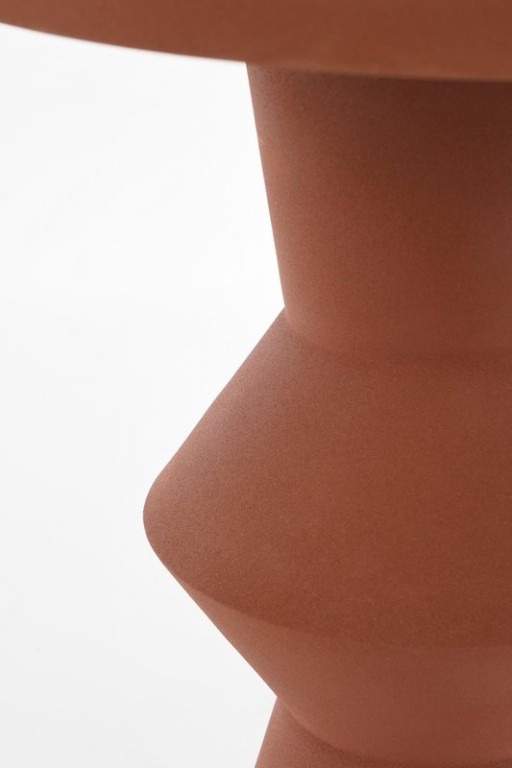 Estate side table - H41 x Ø34 cm - Metal - Terra