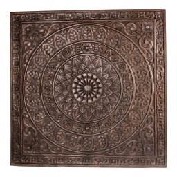 Restin Brown MDF Antique Carved Wall Panel Rect