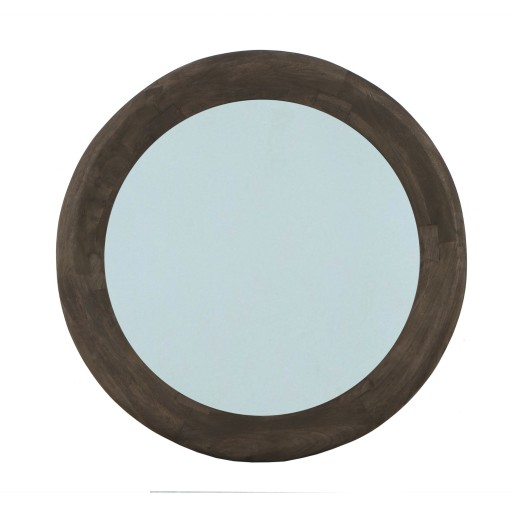 Noam Brown Mango Wood Round Mirror L