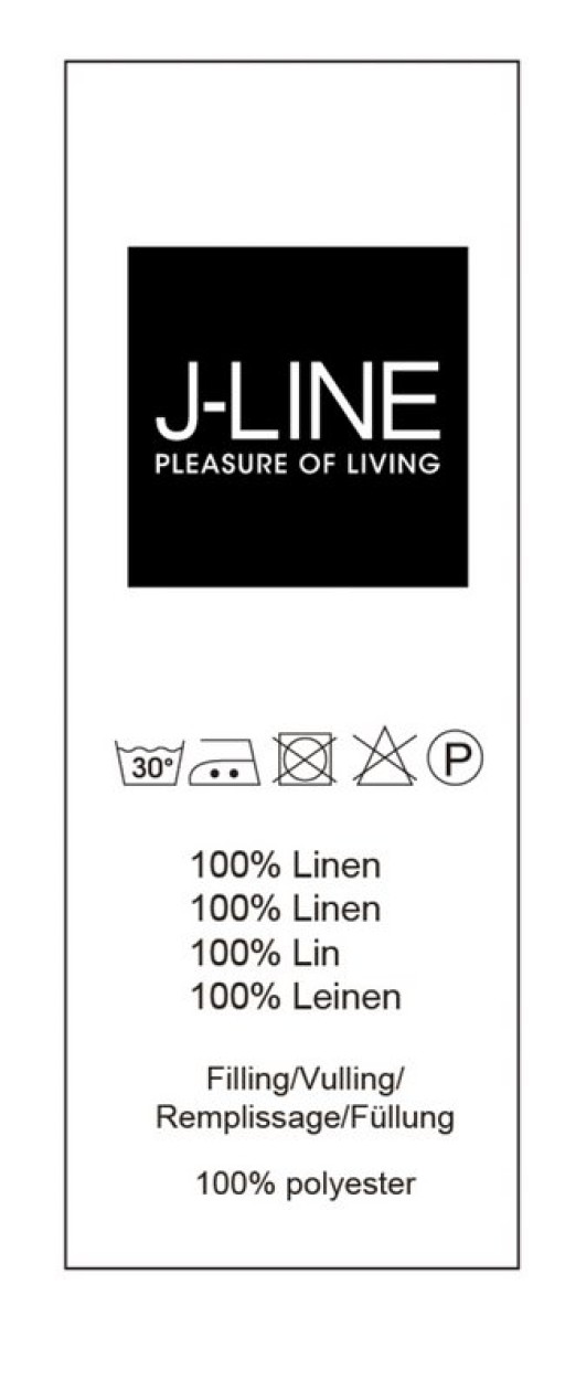 J-Line cushion Stonewashed - linen - pink