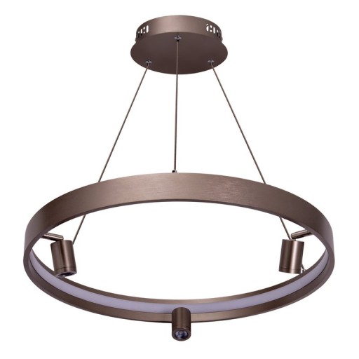 LED Pendelleuchte ""TRISTAN", moderne Pendellampe aus Metall und Kunststoff in Stahl-blank, die LEDs sind fest verbaut. Mit ca. 58 cm Ødie ideale Beleuchtung für Wohnzimmer, Esszimmer oder Küche.