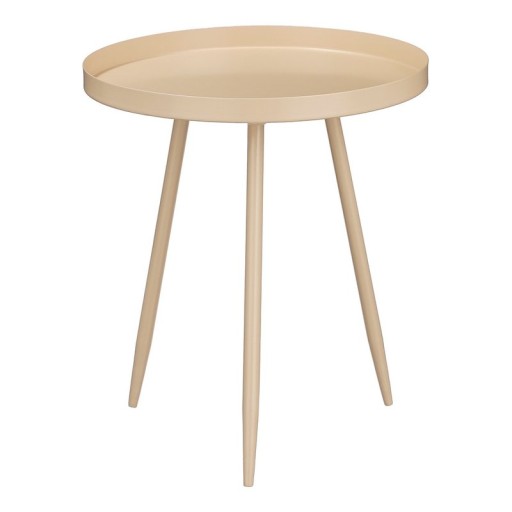 Flores Side table - H38 x Ø34 cm - Metal - Beige