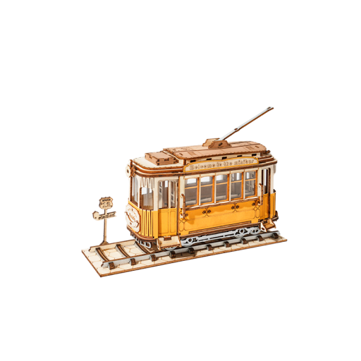 3D Wooden Puzzle Tramcar, Robotime, TG505, 18x5.8x14cm