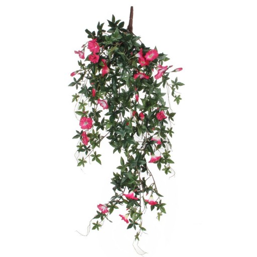 Kunstplant Petunia | Hangplant  L15 x B20 x H80 cm | Fuchsia