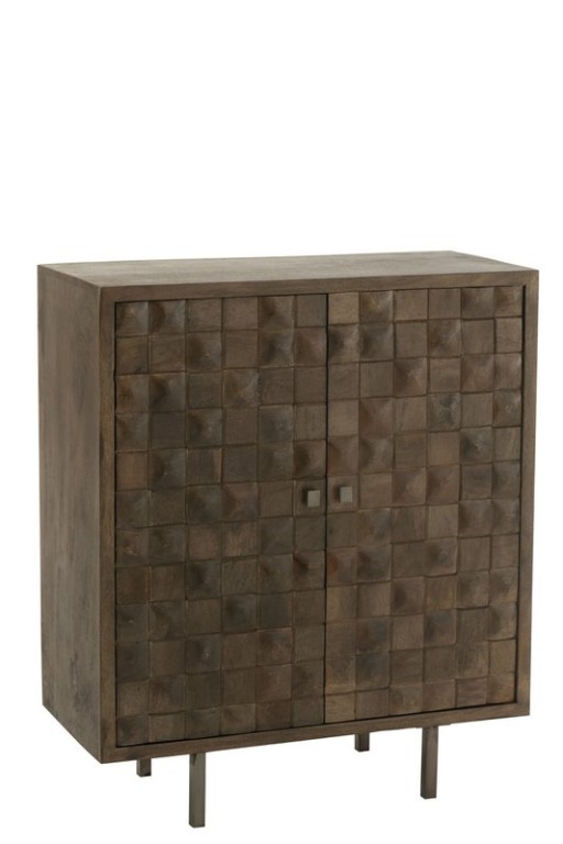 J-Line Cabinet Pino Metal/Mango Wood Brown/Grey