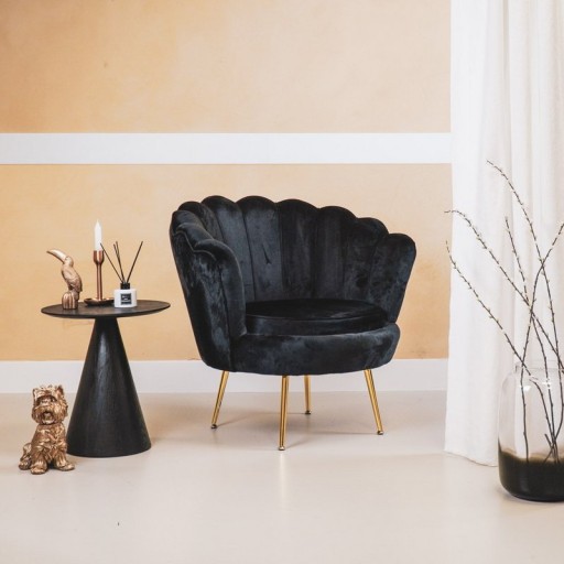 Fauteuil Chair - Shell - Black - 84x76x82cm