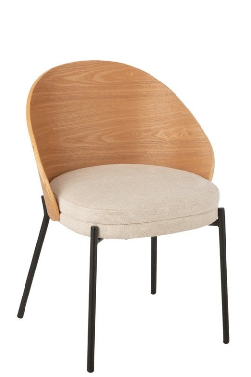 J-Line Chair Lone Plywood/Metal Natural/Beige