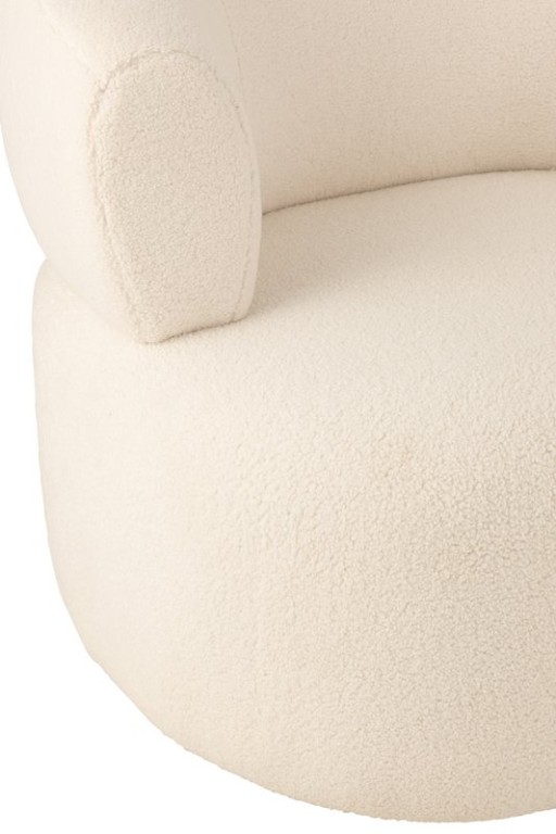J-Line Lounge Chair Universe Foam/Fabric White