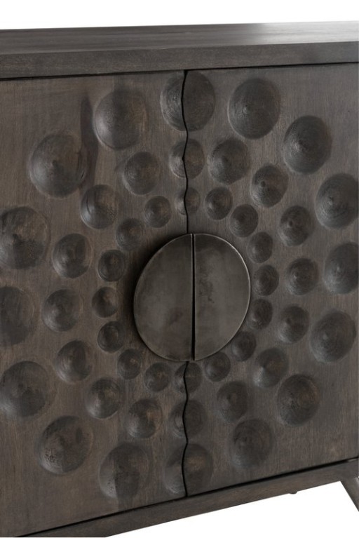 J-line cabinet Low Ethnic 2 doors + 6 drawers - wood - brown