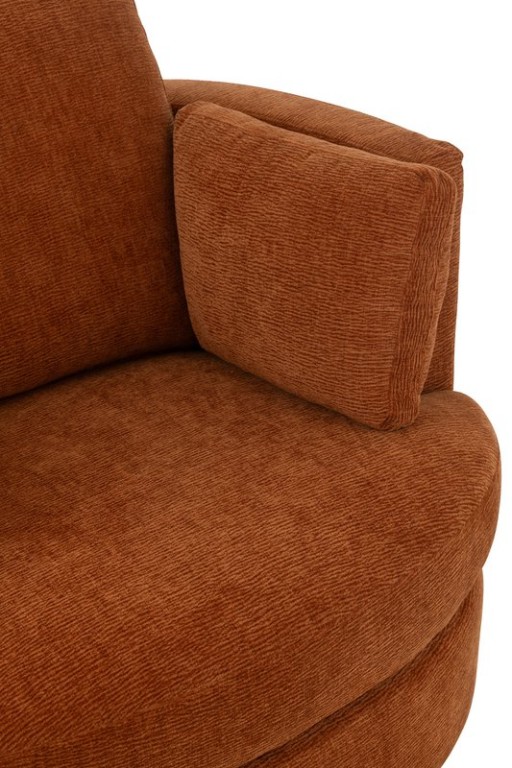 J-Line sofa swiv - poplar wood/foam - rust