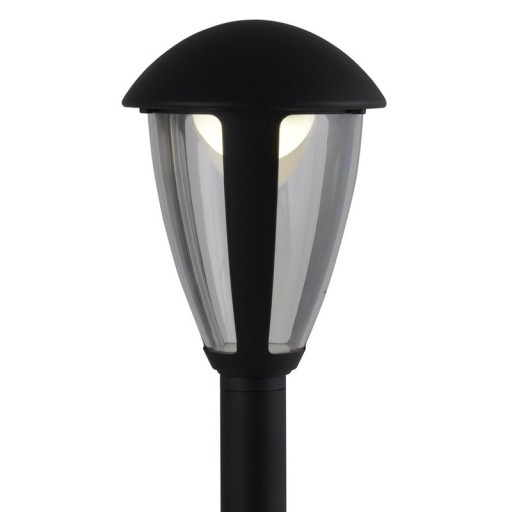 LED exterior base base "Clint", made of metal and plastic in black, with integrated LED, path lights