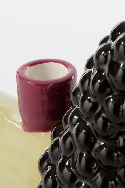 Candlestick Dog - L24 x W11 x H29 cm - Ceramic - Light yellow