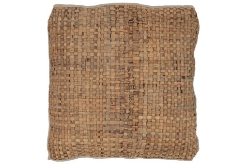 J-Line cushion Square 1 Side - wicker/textile - natural - large