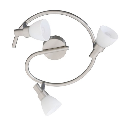 3 LED-wand u. Plafondlamp "Feltre" d:28cm silver, 28