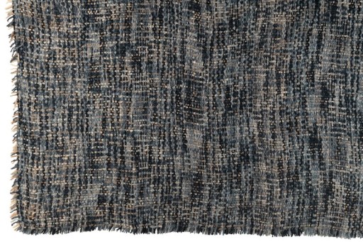 J-Line Plaid tweed - cotton - blue/white - 180 x 130 cm