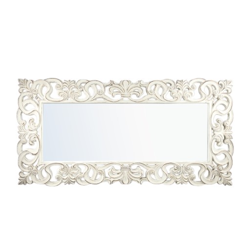 Morrigan White Poly Classical Mirror | Rechthoekige Klassieke Spiegel 178x89 cm - Product afbeelding