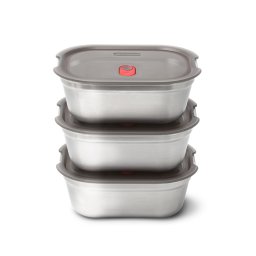 Black+Blum Steel Food Box set Medium - Meal prep - set van 3