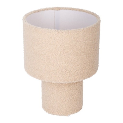 Table lamp "Fluffy" with text blades and foot in Almond, E27, approx. 31 cm high