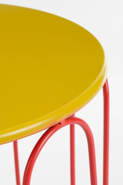 Dione side table - Set of 2 - H40 x Ø46 cm - Metal - Yellow