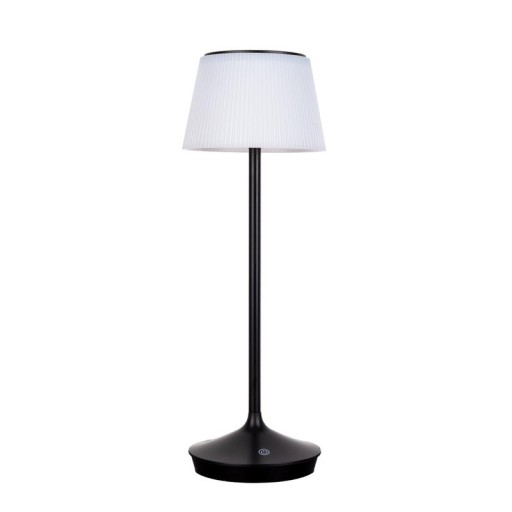 LED Leuchte "EMMI" für Außen und Innen, Tischlampe aus Metall und Kunststoff , mit fest verbauten LEDs, LED Tischlampe für Balkon, Terrasse, Garten, Wohnzimmer, Wintergarten, ca. 38 cm hoch