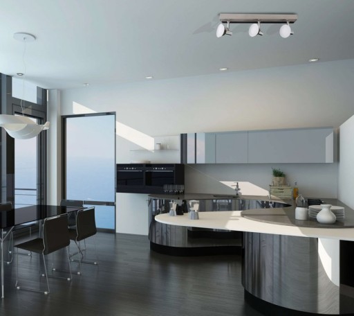 3 LED ceiling spots "Jericho" l:46cm