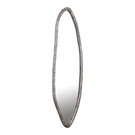 Paislie Nickel Organic Shaped Mirror Oval