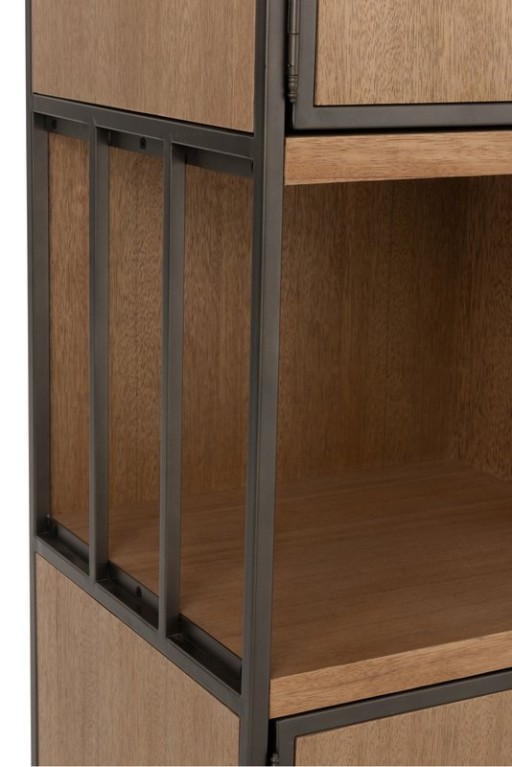J-Line Compartments cupboard - wood/metal - natural