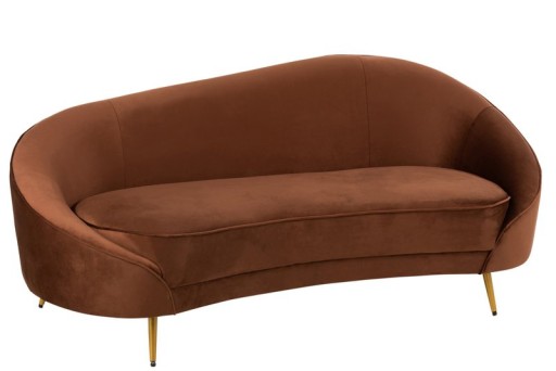 J -Line Sofa Elisabeth - Textile/Metal - Brown